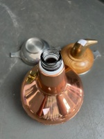 Copper whiskey still/decanter plus 2 x Scottish Quaich - 3