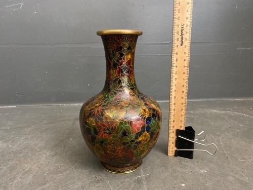 Cloisonné Vase 1000 Flowers - 205mm tall