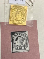 First Stamp Issue 24c Gold Plated on Sterling Silver - Portugal - 2