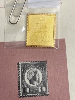 First Stamp Issue 24c Gold Plated on Sterling Silver - Monaco - 3