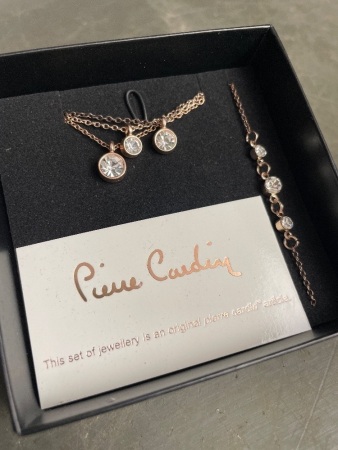 Pierre Cardin Crystal necklace and bracelet in original box