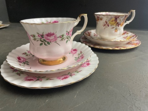 2 x Royal Albert Trios