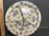 Royal Winton all-over-floral "Pelham " divided dish c1934/1950 280mm across - 2