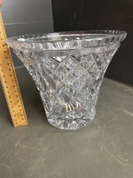 English Stuart Crystal vase with frog c1920's original sticker - 5