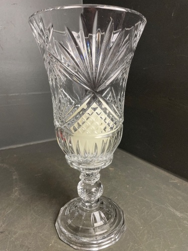 Crystal candle holder large 2 piece