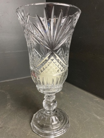 Crystal candle holder large 2 piece