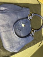 Navy leather tote bag unused by Damart