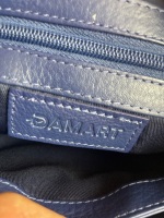 Navy leather tote bag unused by Damart - 4