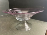  Large Crystal Bowl & Large Glass Centrepiece.Bowl, Lalique Style Serving Basket & Orrefors Crystal Serving Platter - 3