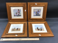 4 Framed Prints by James Tyther Depicting Children