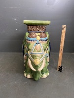 Asian Elephant Ceramic Foot Stool - 2