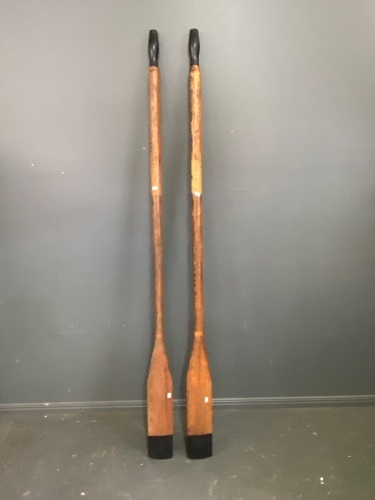 Pair Wooden Oars