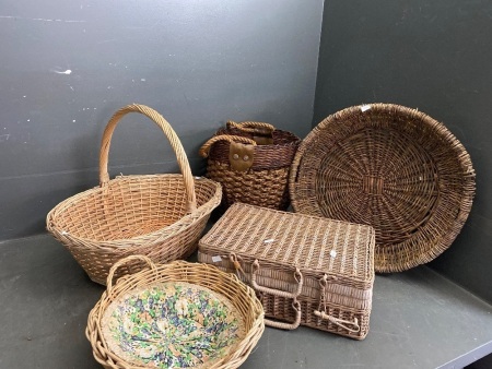 5 Cane Baskets