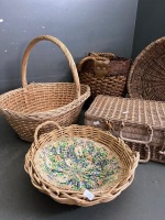 5 Cane Baskets - 2