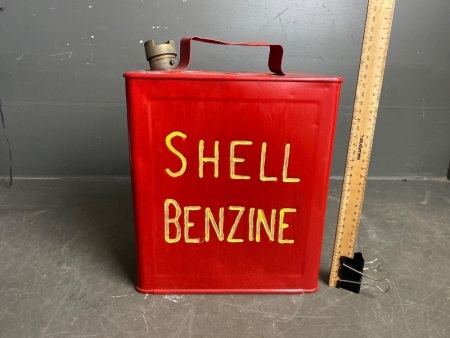 Shell Benzine Embossed 2 Gallon Running Board Can