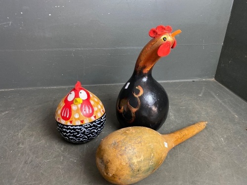 3 Novelty Gourds