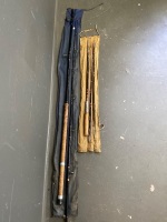 2 Vintage Fishing Rods in Material Bags - 2