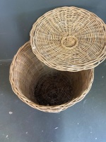 Large Cane Woven Basket - 3