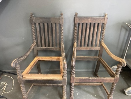 Pair Carra Chairs for Restoration