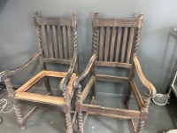 Pair Carra Chairs for Restoration - 3