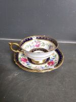 Royal Doulton 'Wattle' Trio & Paragon All over Floral & Gilded Coffee Set - 2