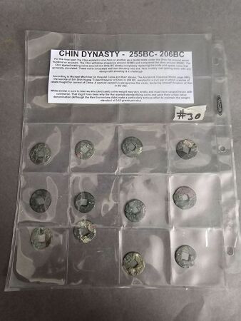Ancient CHIN DYNASTY China coin collection