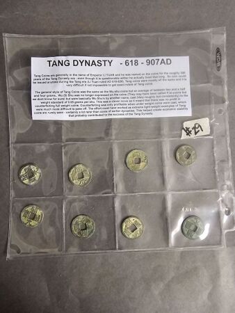Ancient TANG DYNASTY China coin collection