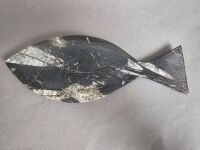 Serving Platter made from 400 million year old fossil filled marble from Morocco