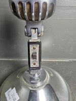 Chrome Plated Steel Shure Studio Microphone Mounted on Plastic Base - Model 555W - 2