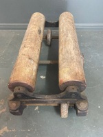 Antique H.C. Slingsby Cast Iron and Wooden Carpet Layers Trolley - 3