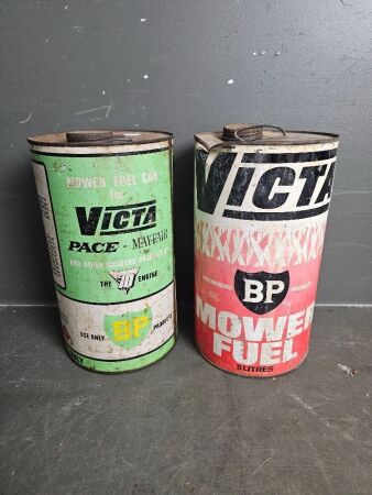 2x BP Victa Mower 2-Stroke 5L Fuel Cans