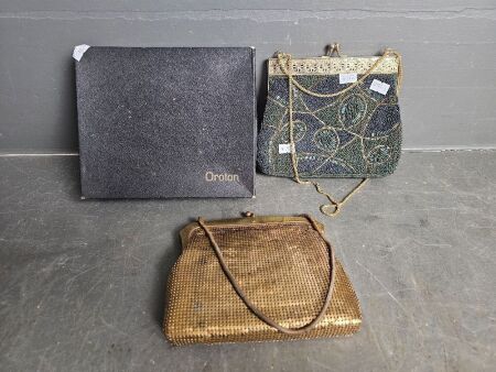 Oroton Vintage Glomesh Bag in Box & Vintage Beaded Purse