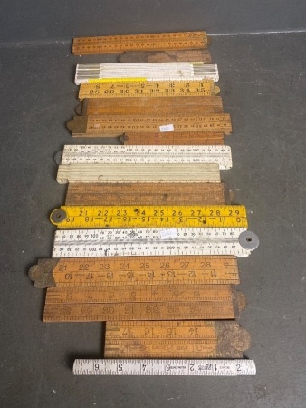 Assorted Wooden and PVC Rules Folding Metric & Imperial