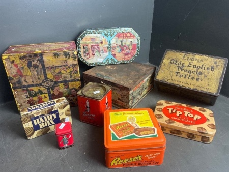 Lot of Various Vintage Biscuit and Confectionary Tins