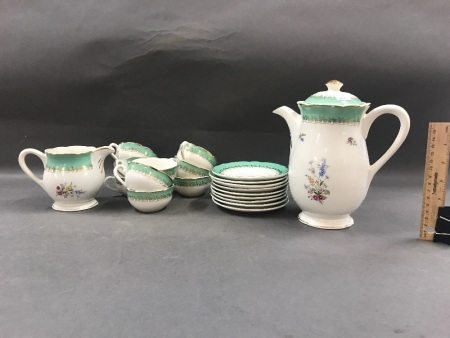 20 Piece Vintage French China Coffee Set