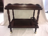 Mahogany Tea Trolley with Removable Tray