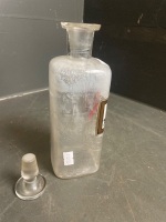 Tr. Quin.Amm Apothecary Bottle - marked Apr. 2, 1889 to base - 3