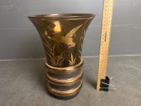 Large Franse Bruin Glass Vase - 2