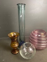 Selection of 4 Glass Vases - 2