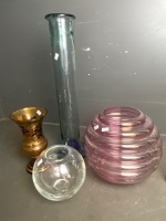 Selection of 4 Glass Vases - 3