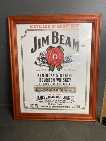 Framed Jim Beam Poster