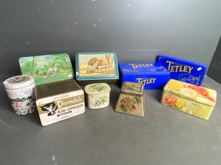 Lot of Various Vintage Biscuit, Confectionary and Tea Tins