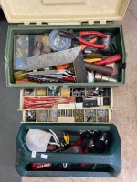 Plastic Tool Box with Carrier including mixed contents - 2