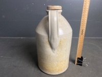 Elliotts & Australian Drug ltd Glazed Pottery Demijohn with T.B Smith Screw Stopper - 2