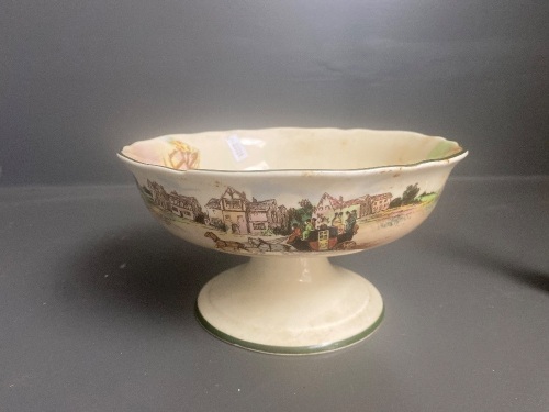 Royal Doulton Old English Coaching Scenes Compote Bowl