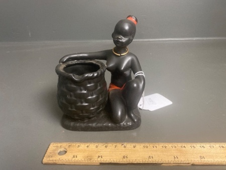 Vintage Black Lady Ashtray