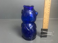 Blue Glass Pig Money Box - 2