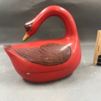 Carved Laquerware Goose Box - 2