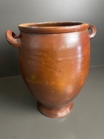 Large Cologne Glazed Earthenware Pot - Marked Near Rim