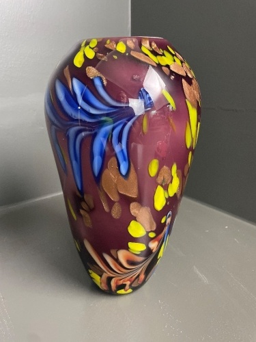 Art glass vase large 285mm tall